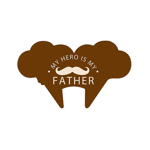 蛋糕插牌-翹鬍子FATHER 咖色(5入)