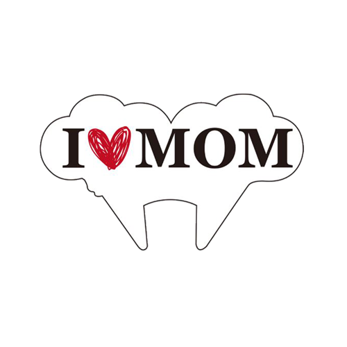 蛋糕插牌-I LOVE MOM(5入)