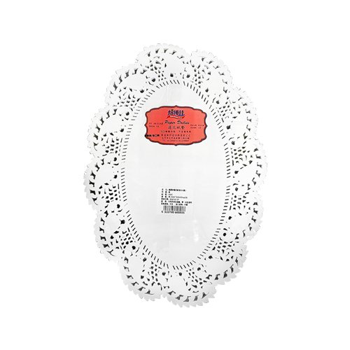 通花紙墊-白色橢圓8.5*12吋