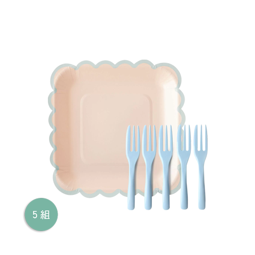 草莓餅乾造型蛋糕盤叉5組入Strawberry